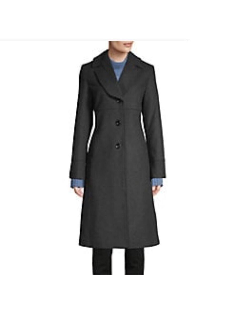 New-jones NEW YORK Wool-Blend 3 Button Reefer Coat